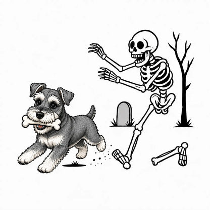 Comfort Colors 50+ Dog Breeds Halloween Skeleton Tee