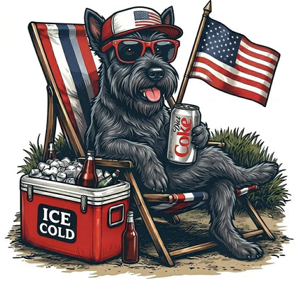 Comfort Colors® Funny 4th of July Dog Shirt – Retro Labrador Diet Coke Patriotic Tee