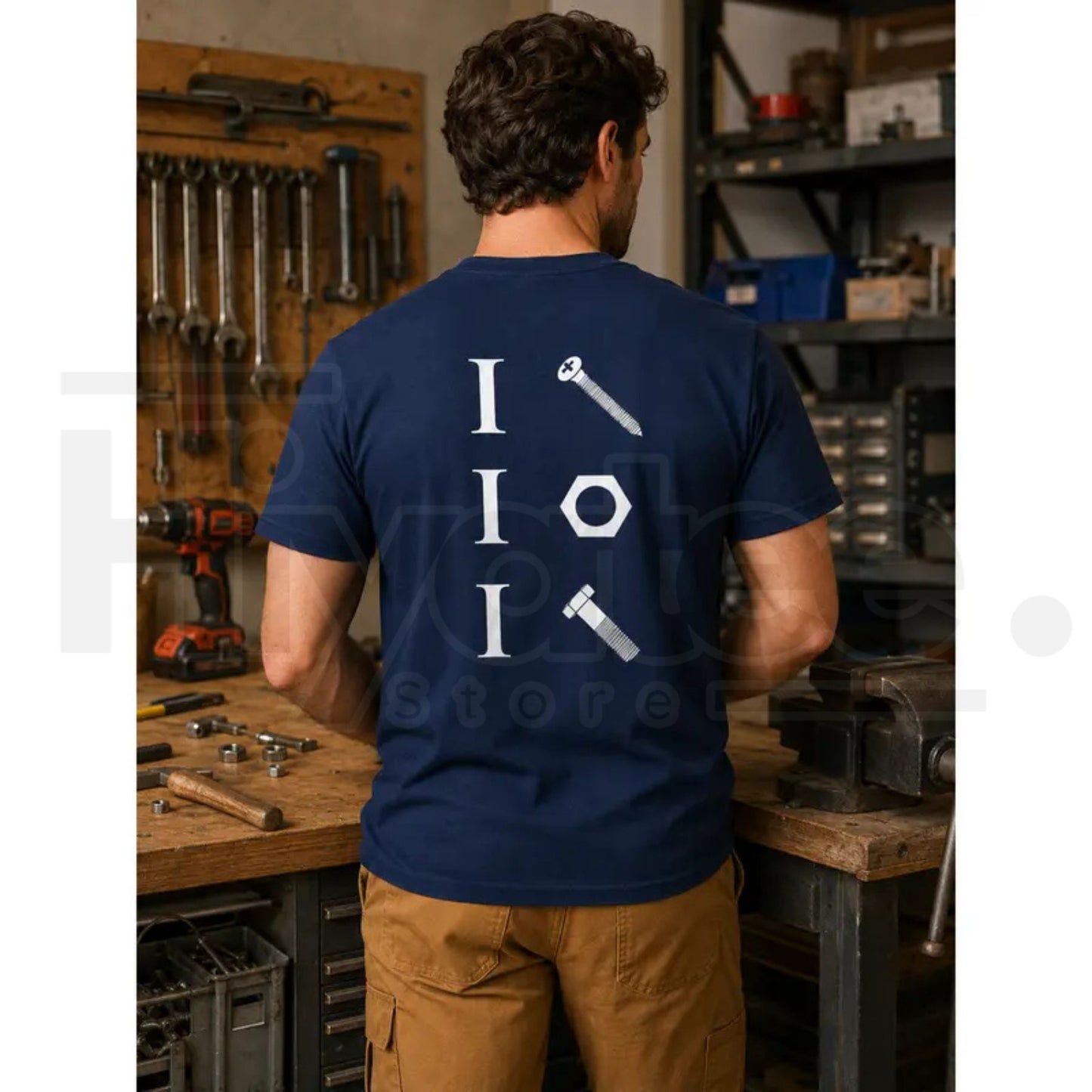 Screws Nuts and Bolts Fun Mechanic T-Shirt – Funny Garage Graphic Tee - Hiyatee