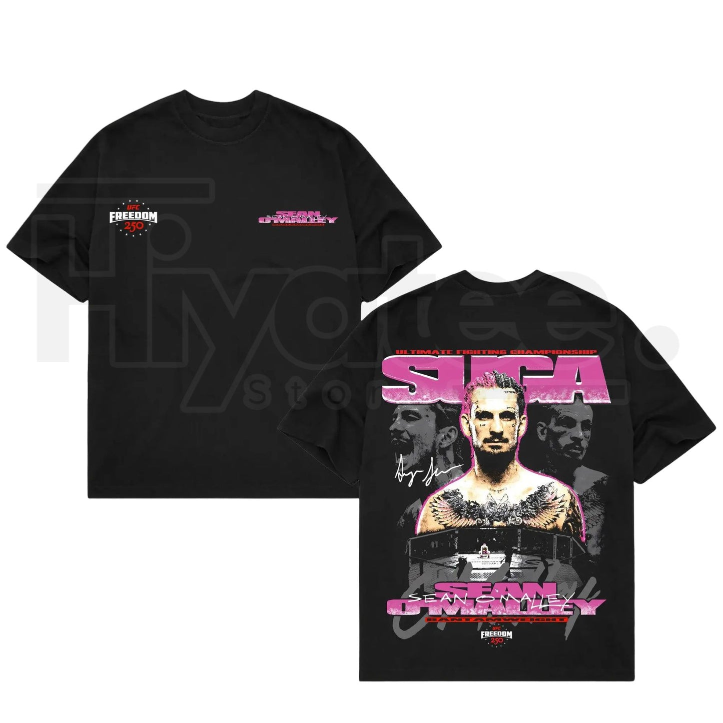 Sean O'Malley UFC Freedom 250 T-Shirt – Retro MMA Champions Fan Graphic Tee - Hiyatee