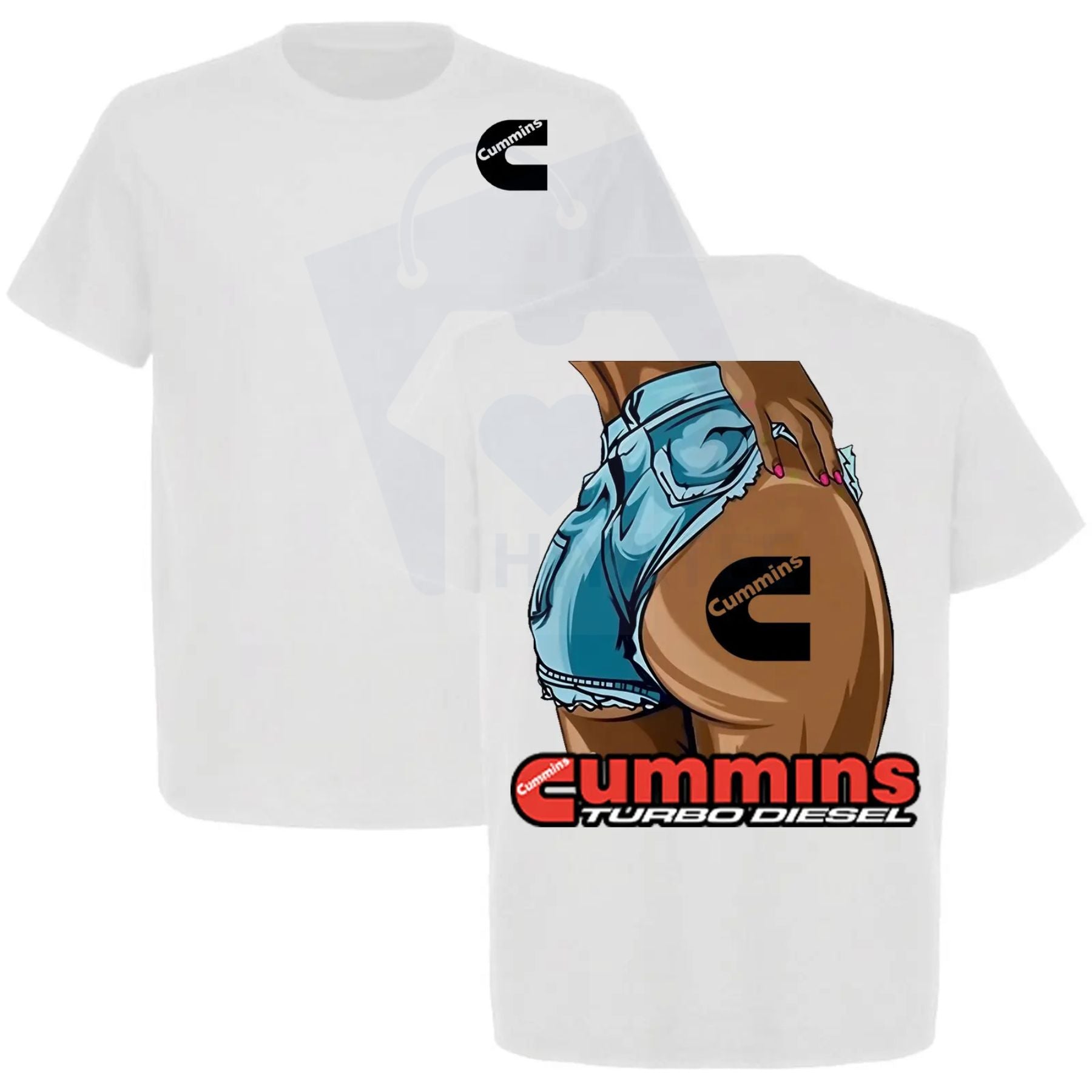 Sexy Lady Cummins Turbo Diesel Lifestyle 2-Sided T-Shirt – Truck & Car Enthusiast Gift - Hiyatee