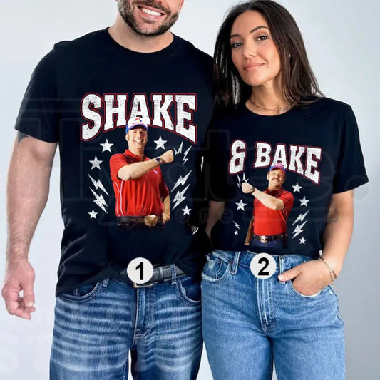 Shake and Bake 4th of July T-Shirt – Funny Matching Couples Independence Day Tee - Hiyatee