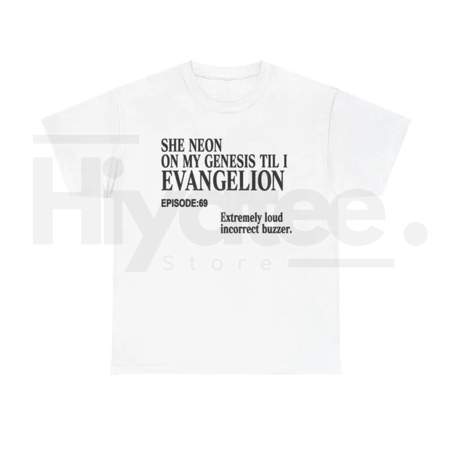 "She Neon On My Genesis Till I Evangelion" Shirt – Funny Anime Meme Tee - Hiyatee