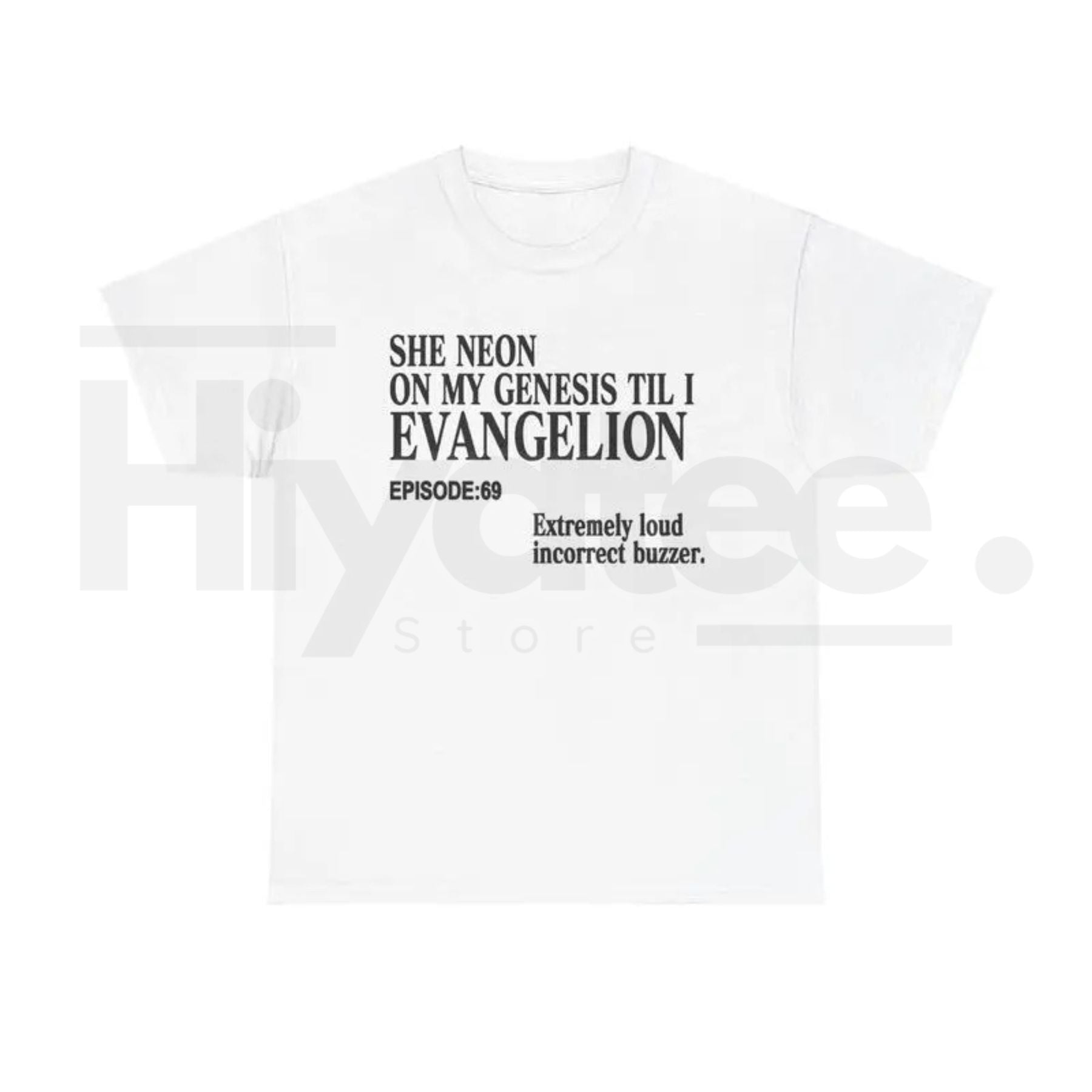 "She Neon On My Genesis Till I Evangelion" Shirt – Funny Anime Meme Tee - Hiyatee