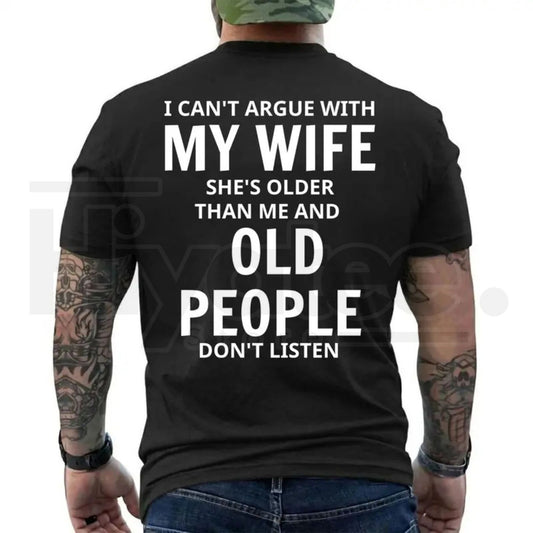 She's Older Than Me Husband T-Shirt – Funny Wife Humor Graphic Tee - Hiyatee