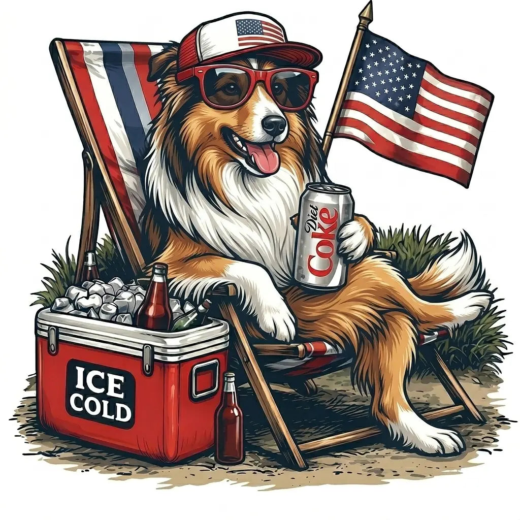 Comfort Colors® Funny 4th of July Dog Shirt – Retro Labrador Diet Coke Patriotic Tee