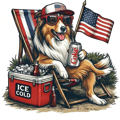 Comfort Colors® Funny 4th of July Dog Shirt – Retro Labrador Diet Coke Patriotic Tee