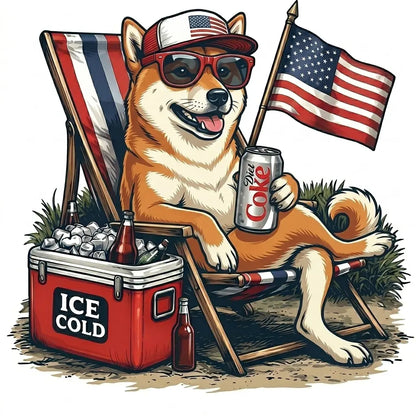 Comfort Colors® Funny 4th of July Dog Shirt – Retro Labrador Diet Coke Patriotic Tee