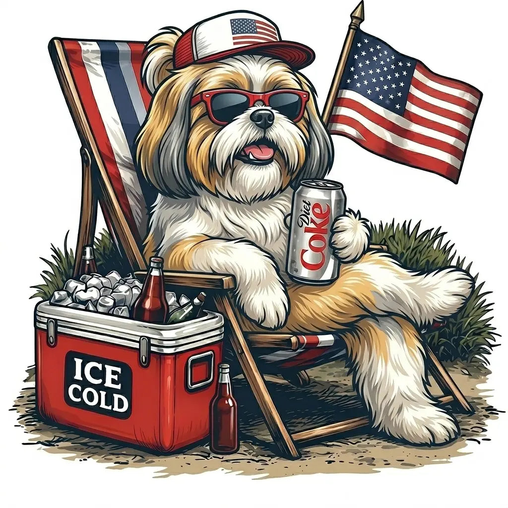 Comfort Colors® Funny 4th of July Dog Shirt – Retro Labrador Diet Coke Patriotic Tee