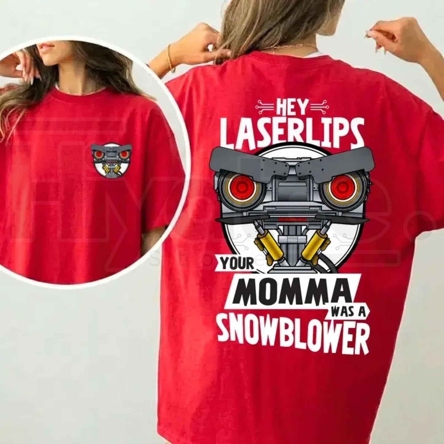 Short Circuit Laser Lips T-Shirt – Classic 80s Movie Parody Tee - Hiyatee
