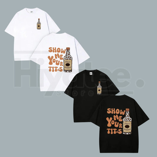 "Show Me Your Titos" – Leopard Print Humorous Vintage Graphic Top - Hiyatee