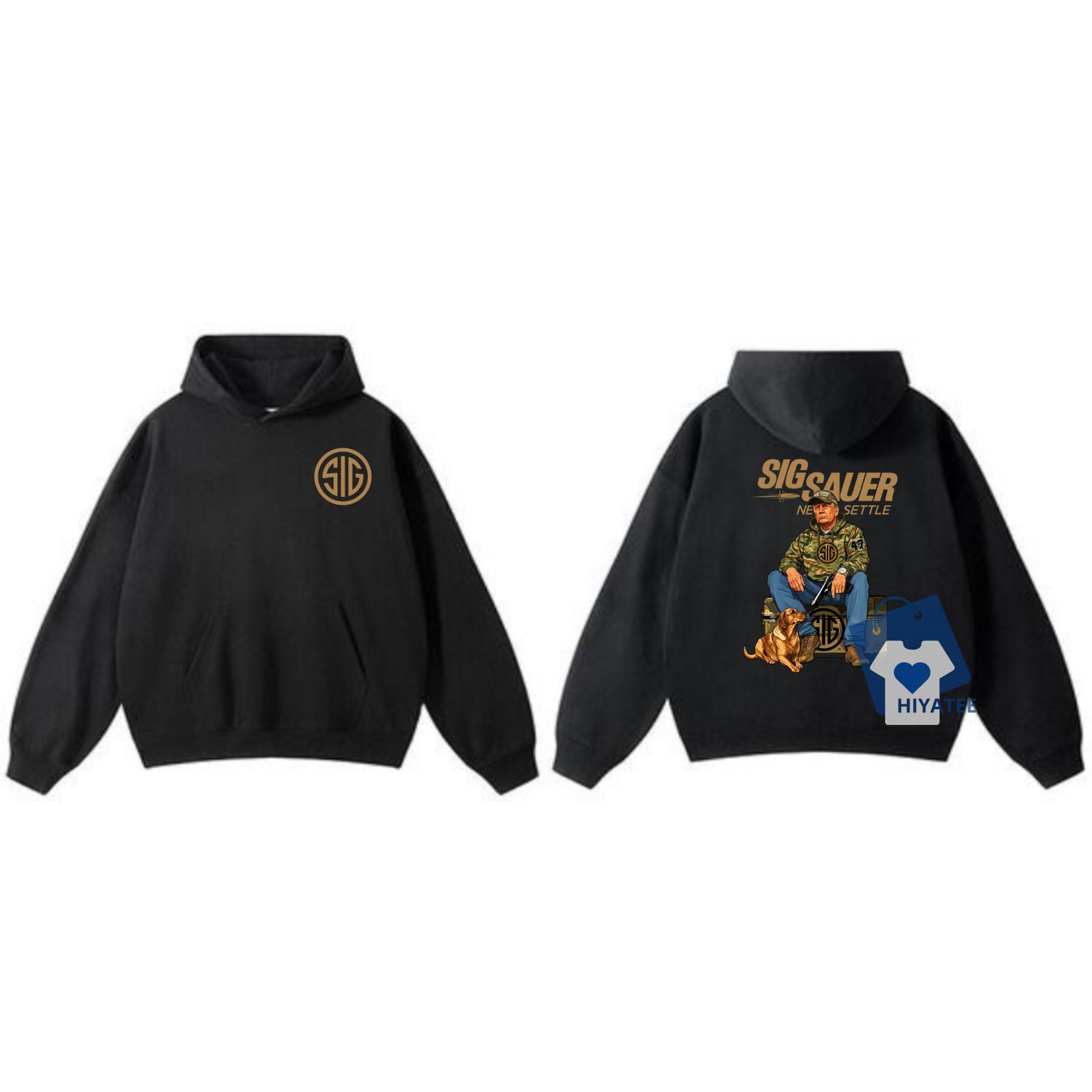 Sig Sauer Trump Hunting 2-Sided Hoodie – Bold Statement for Gun Enthusiasts-Hiyatee