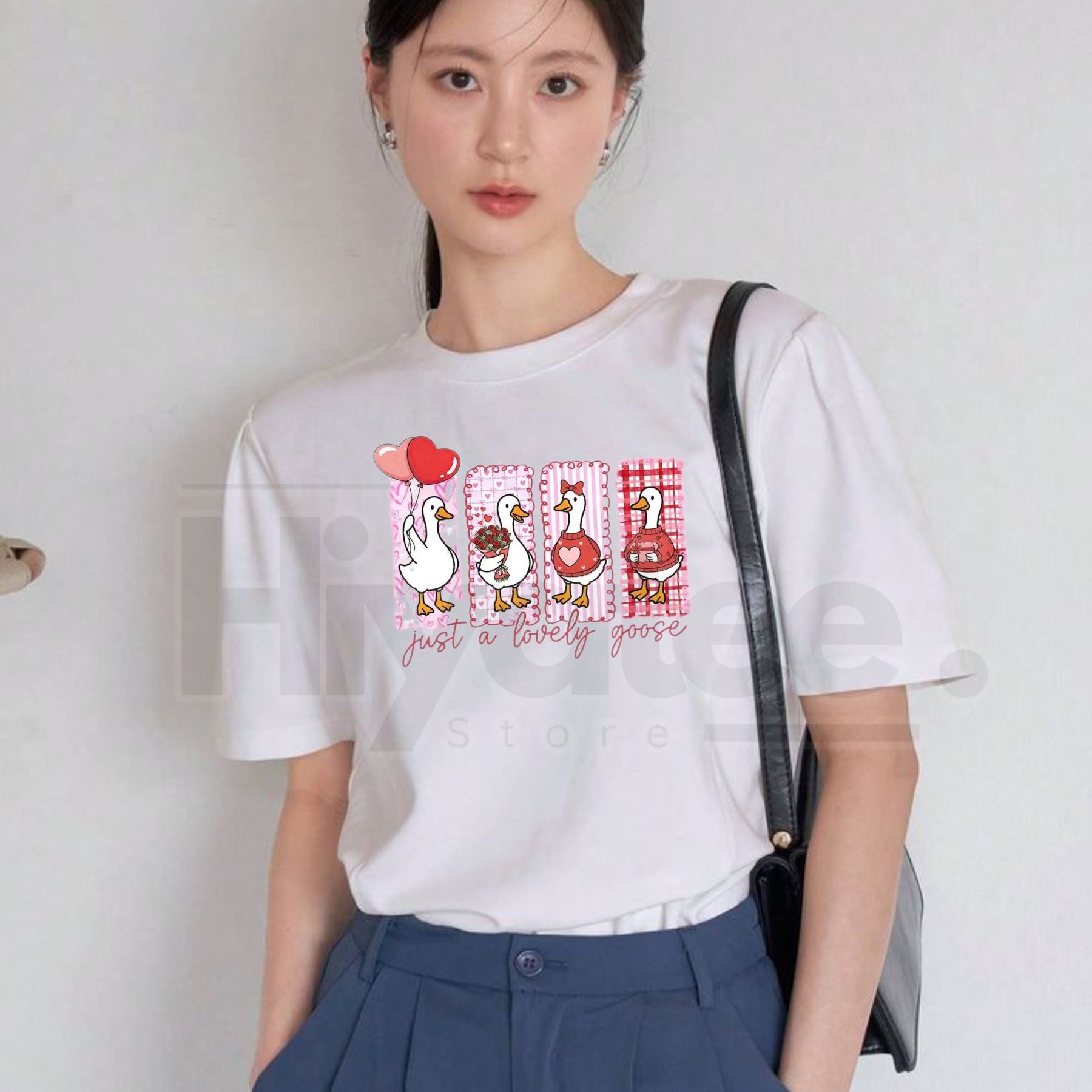 "Silly Goose" Valentine's T-Shirt – Cute Coquette Goose Valentine Unisex Tee - Hiyatee