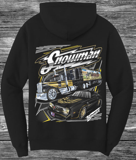 Smokey and the Bandit Men's Snowman Hoodie - Long Sleeve Cotton Pullover, Screen Printed in Vibrant Colors, Sizes S-3XL