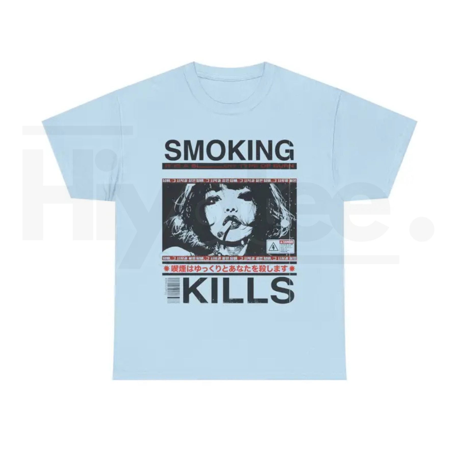 "Smoking Kills" – Retro Manga Style Aesthetic Graphic Top - Hiyatee