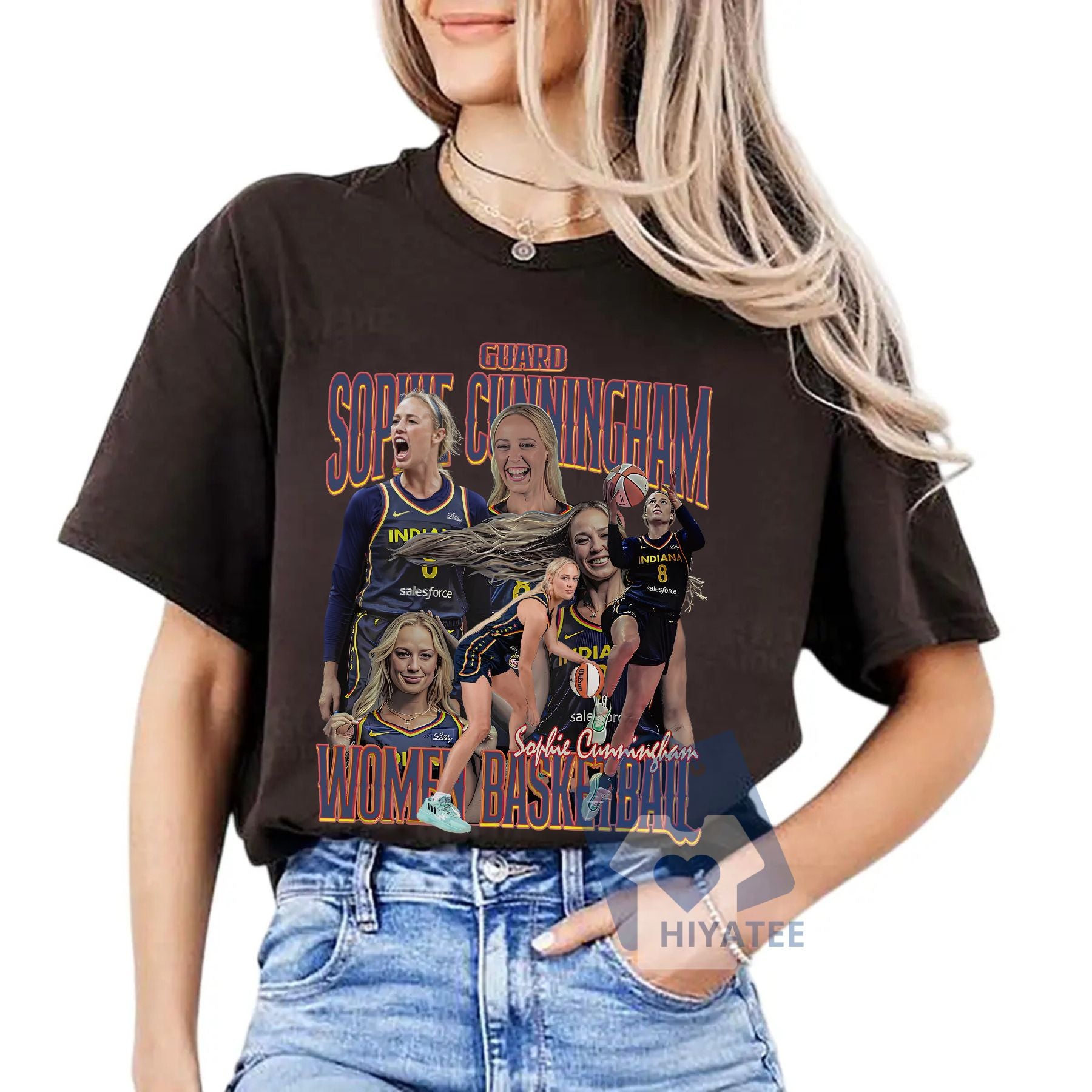 Sophie Cunningham T-Shirt – Basketball Player Graphic Tee, Athlete Fan Gift Shirt-Hiyatee