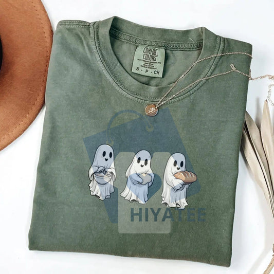 Sourdough Bread Shirt – Comfort Colors Sourdough Baker Ghost T-shirt, Halloween Homemaker Tee, Funny Sourdough Starter - Hiyatee