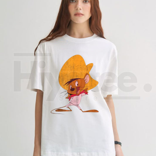 Speedy Gonzales Retro Portrait T-Shirt – Red Hue Looney Tunes Streetwear Graphic Tee - HIyatee