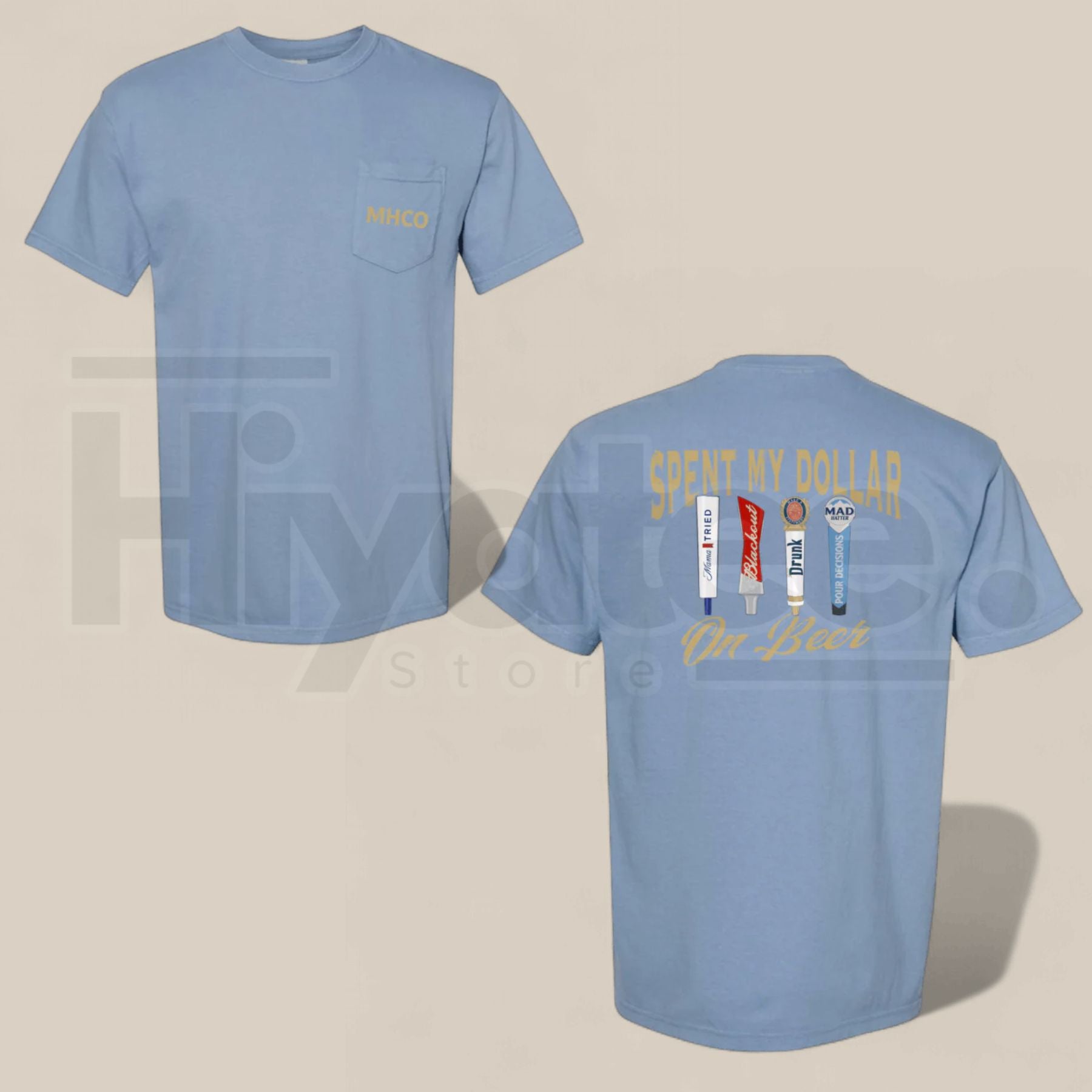 Spent My Dollar on Beer T-Shirt – Funny Drinking Graphic Tee, Vintage Style Party Shirt for Men & Women - Hiyatee