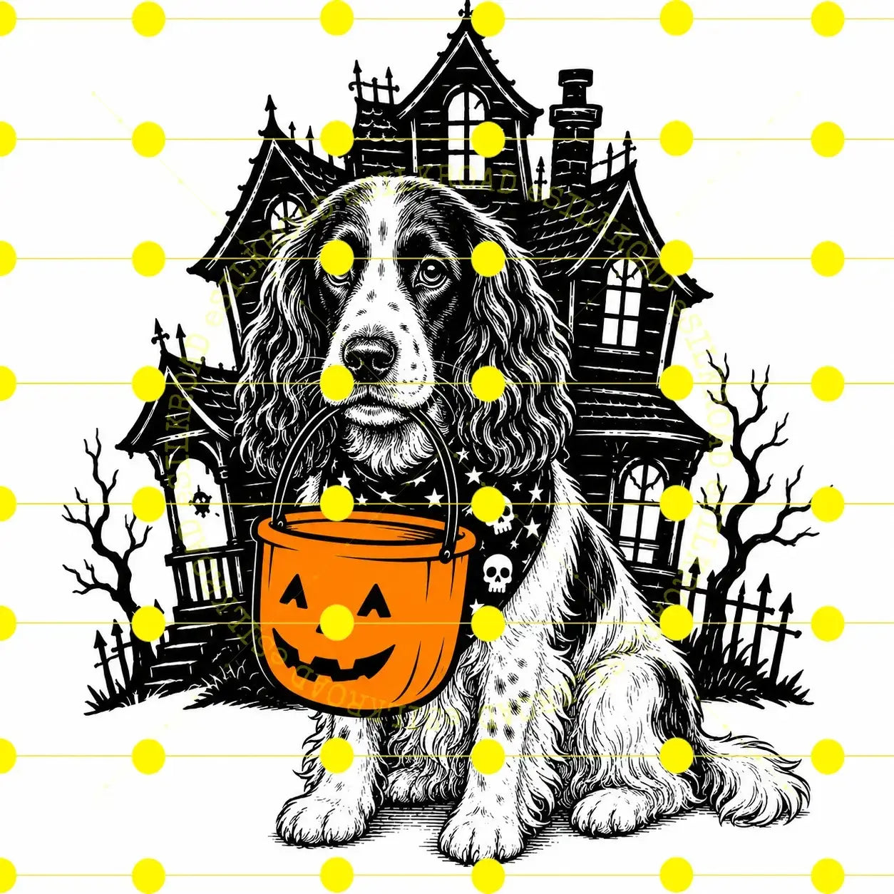 Comfort Colors 50 Dog Breeds Halloween T-Shirt Moss Pumpkin Candy Bucket Tee