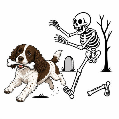 Comfort Colors 50+ Dog Breeds Halloween Skeleton Tee