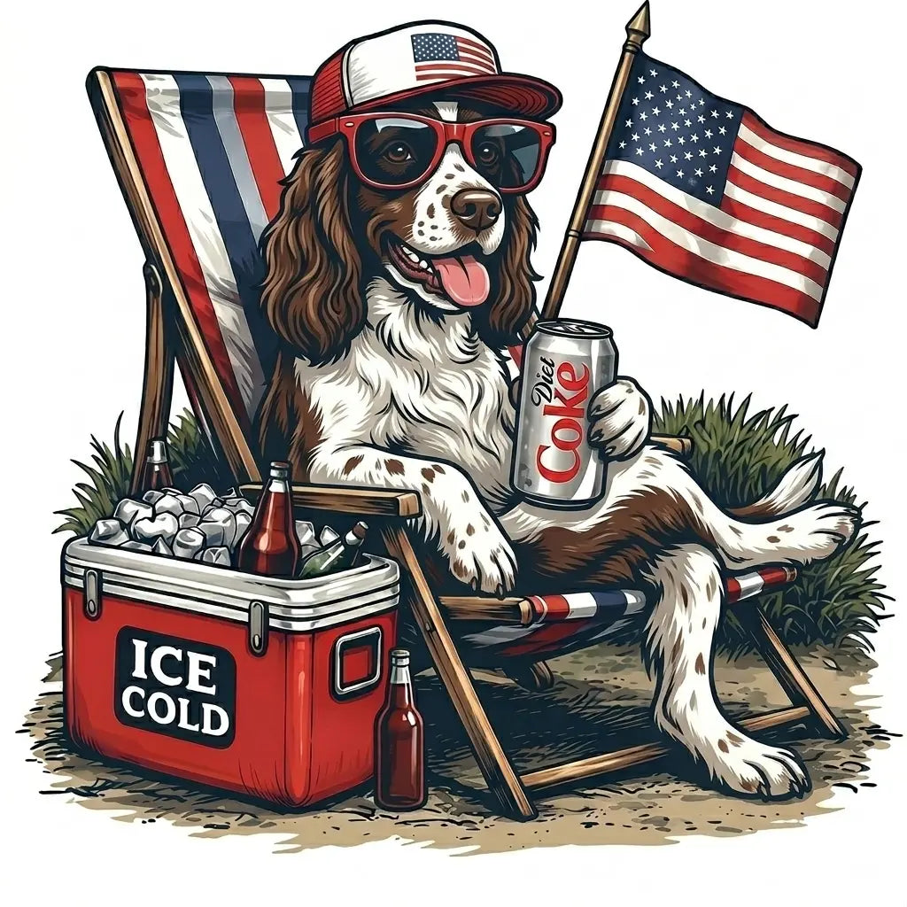 Comfort Colors® Funny 4th of July Dog Shirt – Retro Labrador Diet Coke Patriotic Tee