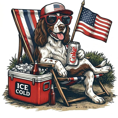 Comfort Colors® Funny 4th of July Dog Shirt – Retro Labrador Diet Coke Patriotic Tee