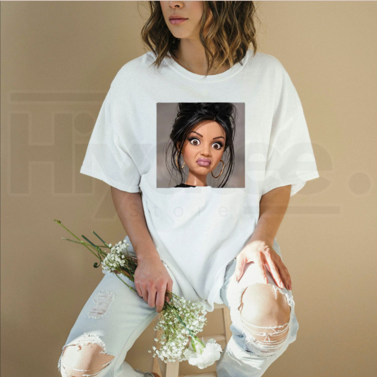Stank Face Doll Girl Meme T-Shirt – Funny Vintage Baggy Streetwear Graphic Tee - Hiyatee