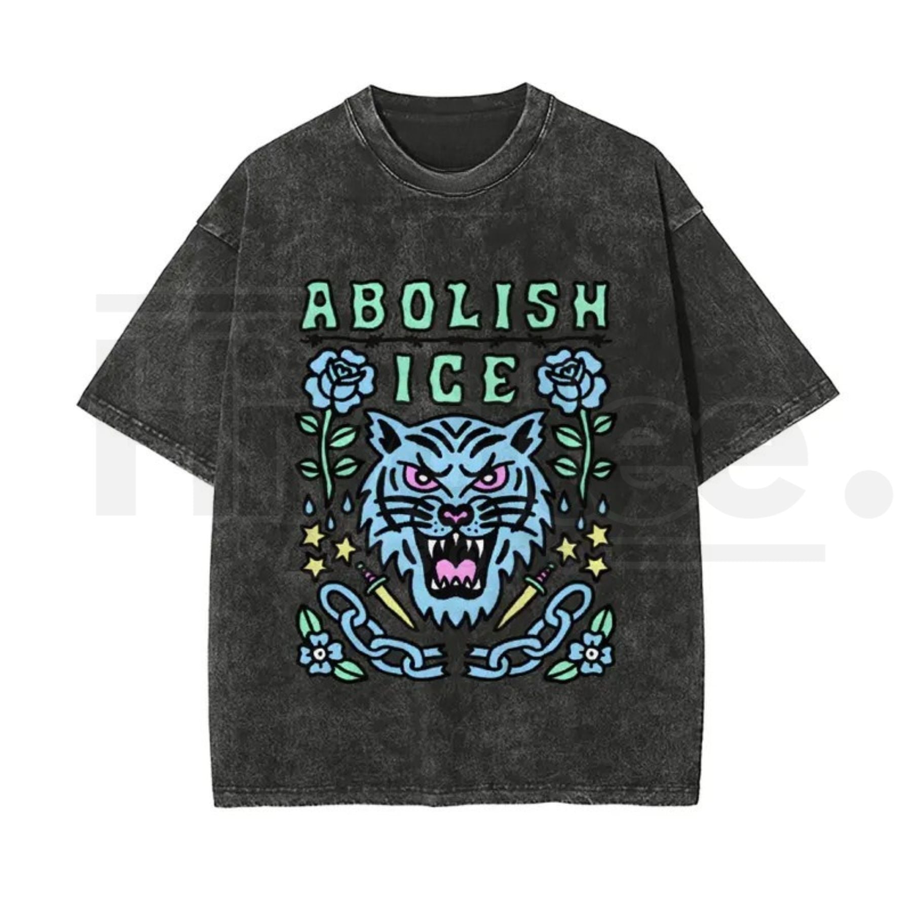 Statement Graphic Vintage Washed T-Shirt – Bold Satirical Cotton Unisex Tee - Hiyatee
