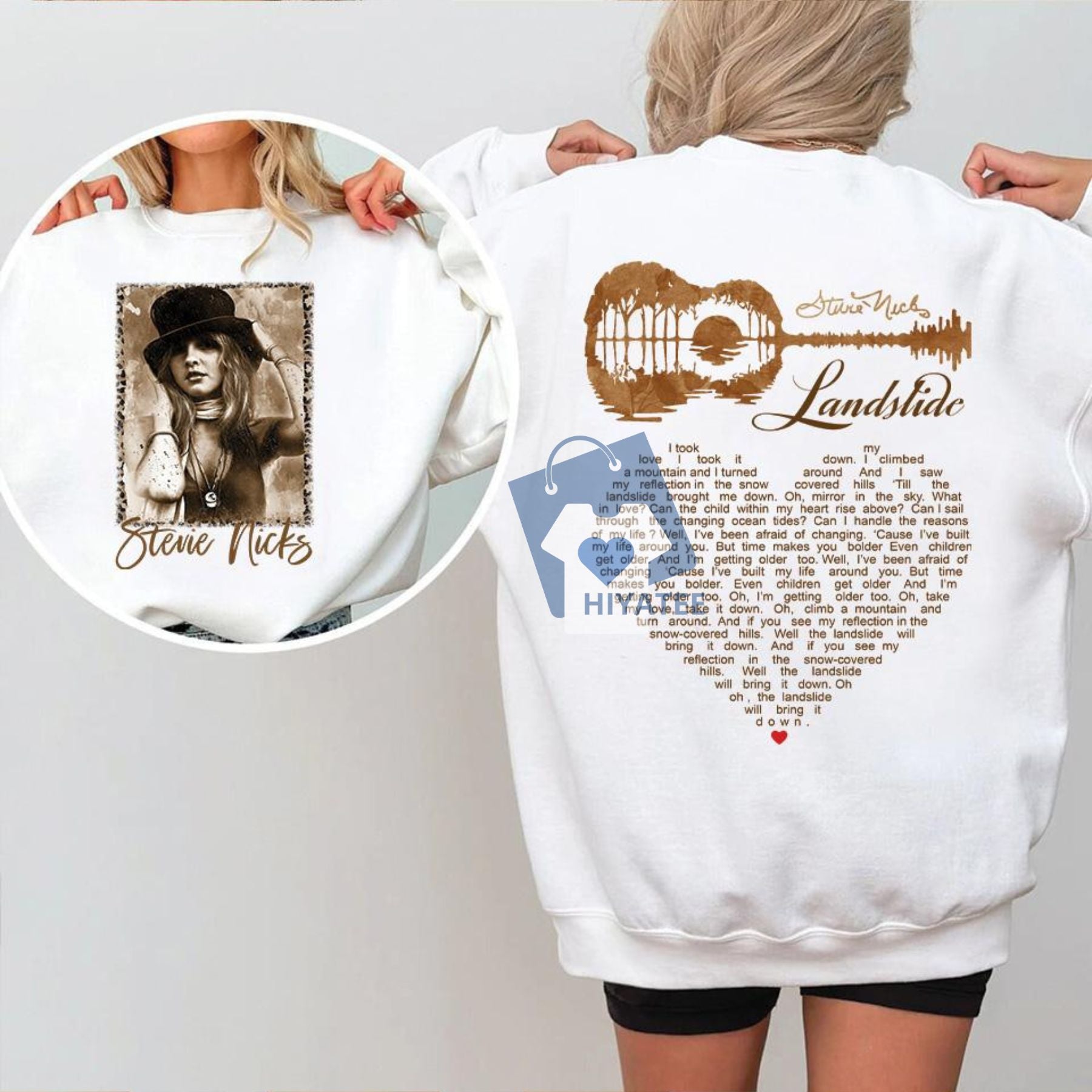 Stevie Nicks Landslide Sweatshirt – Vintage Fleetwood Mac Inspired Classic Rock Pullover-Hiyatee