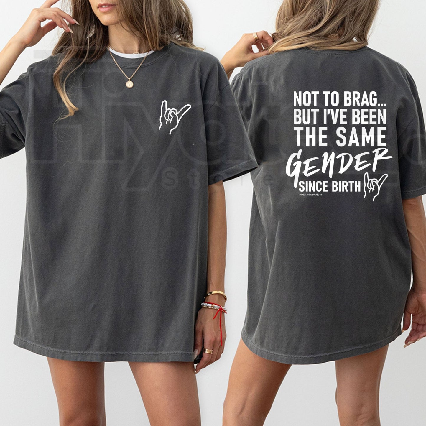 "Straight Since Birth" – Funny Sarcastic Pride Graphic Top - Hiyatee
