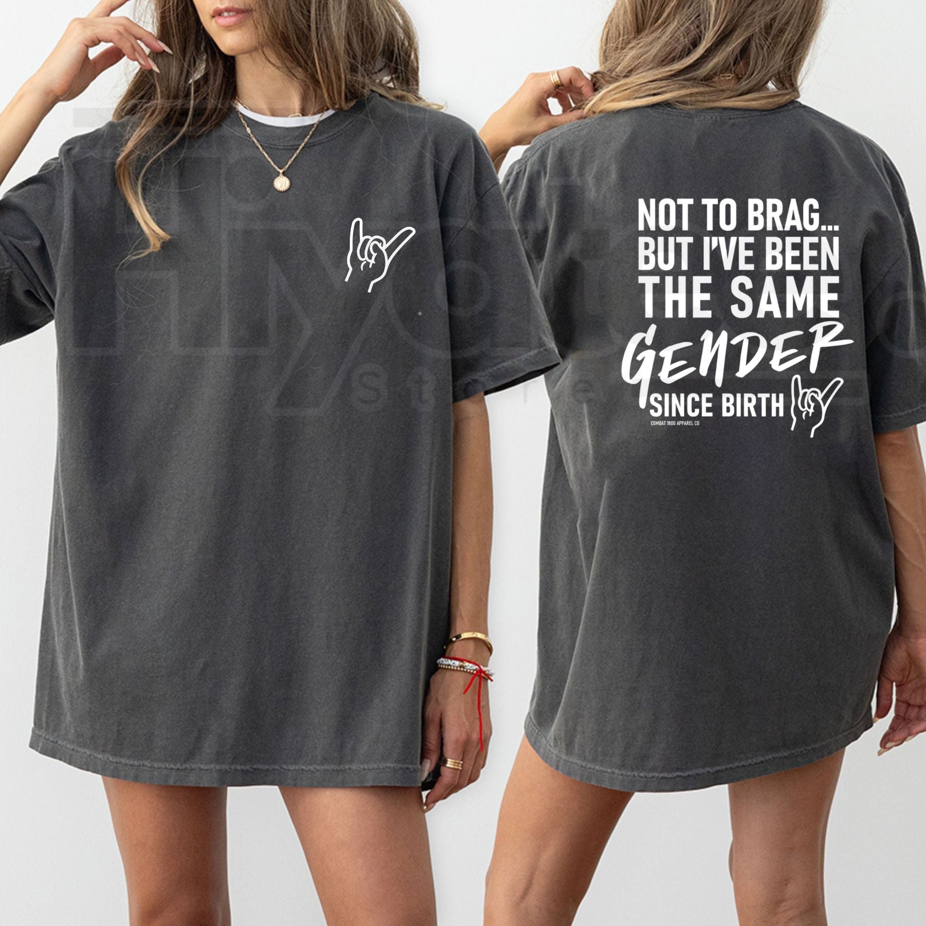 "Straight Since Birth" – Funny Sarcastic Pride Graphic Top - Hiyatee