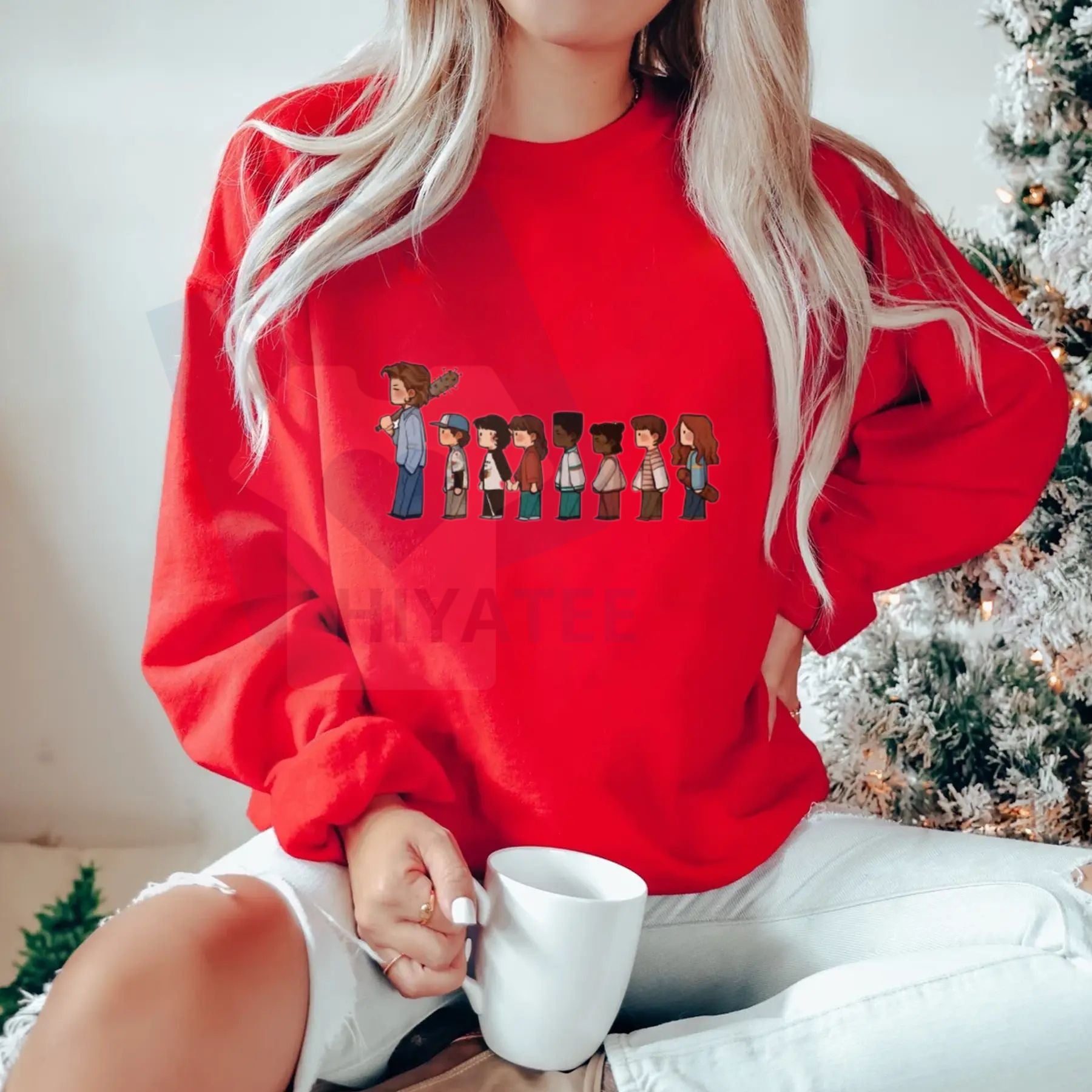 Stranger Steve and Seven Dwarfs Sweatshirt: Stranger Things Movie Pullover, Funny Holiday Mashup, Xmas Gift For Men - Hiyatee