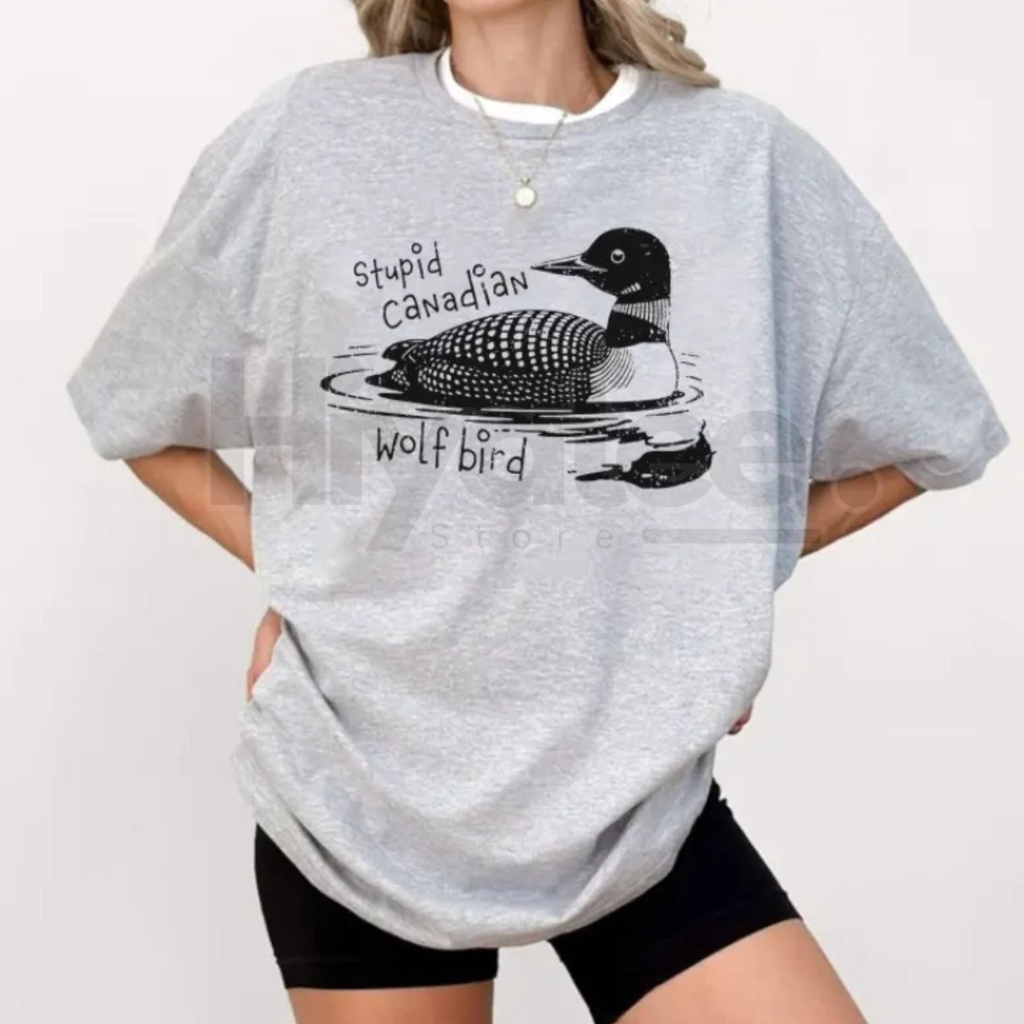 "Stupid Canadian Wolf Bird" T-Shirt - Hiyatee