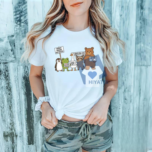 Subtle FDT Abolish ICE T-Shirt – Protest Graphic Tee, Human Rights Statement Shirt, Defund ICE, Pro-Immigrant Unisex Top-Hiyatee