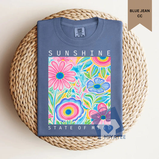 Sunshine State of Mind Comfort Colors T-Shirt – Cute Summer Tee for Women-Hiyatee