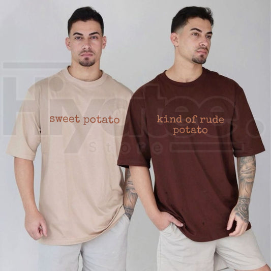 Sweet Potato Thanksgiving Couple Graphic Tee - Hiyatee