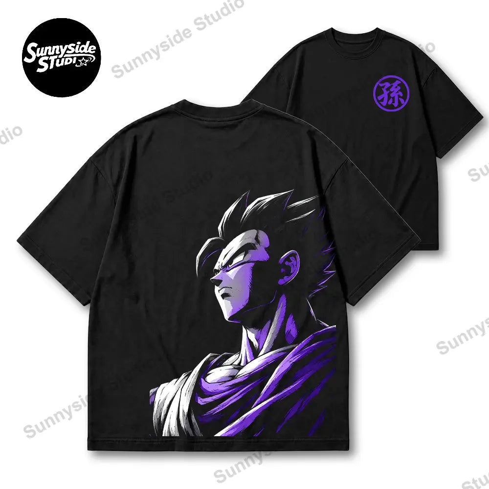 "GAZE" Series Anime 90s Graphic Tee – Retro Anime US Regular Fit Streetwear T-Shirt
