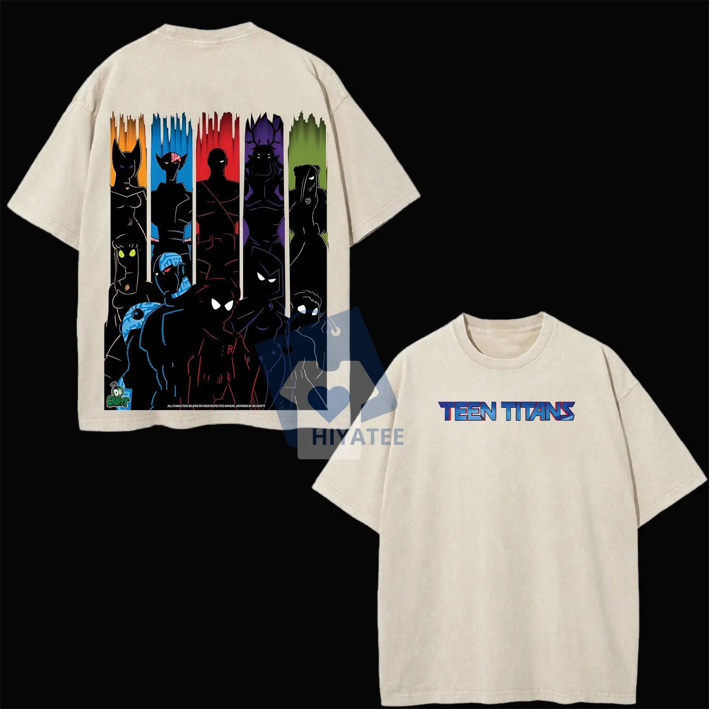 Teen Titans – Dark Mode Shadow Edition Oversized Tee-Hiyatee