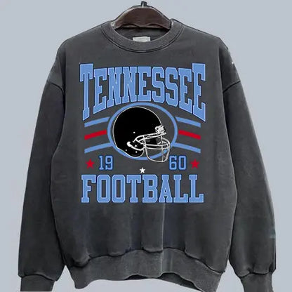 Vintage Team Football Oversized 90s Dark Heather Sweatshirt Retro Sport Tee
