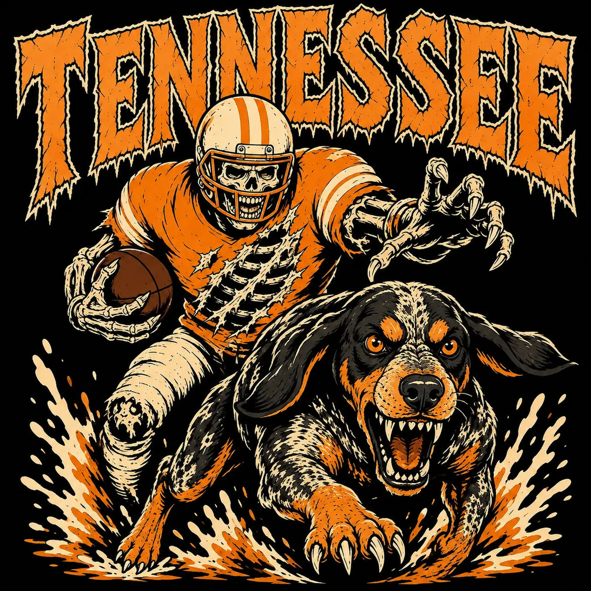 Vintage College Football Skull Sweatshirt – Spooky All Teams 90s Game Day Graphic Crewneck Pullover