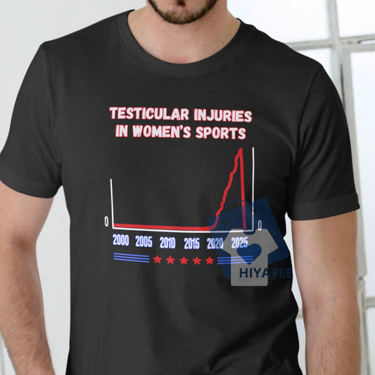 Testicular Injuries in Women’s Sports T-Shirt – REVIZED 2025 Edition | Bold Unisex Statement Tee-Hiyatee
