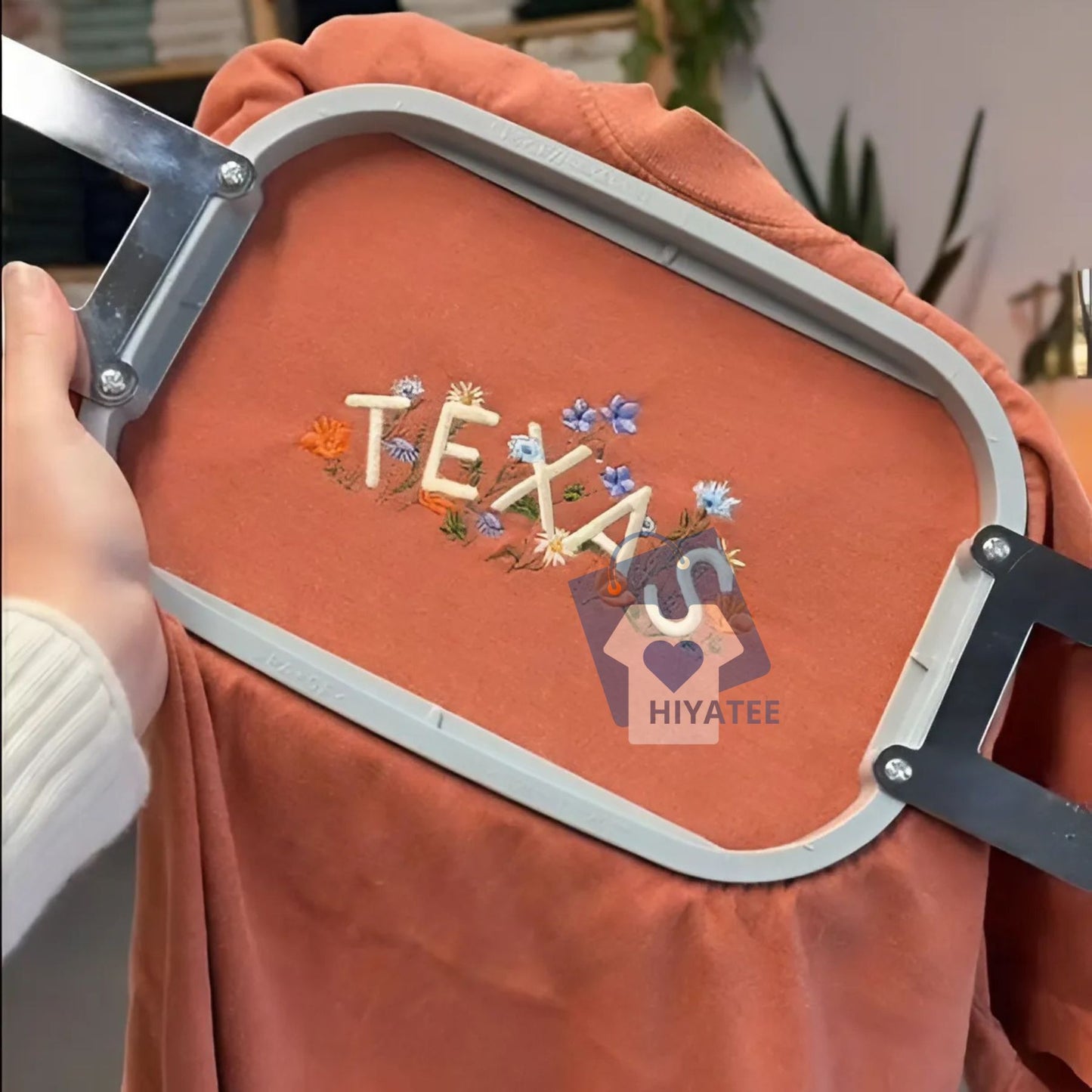 Texas Embroidered Shirt – Minimal State Pride Tee, Unisex Cotton T-Shirt-Hiyatee