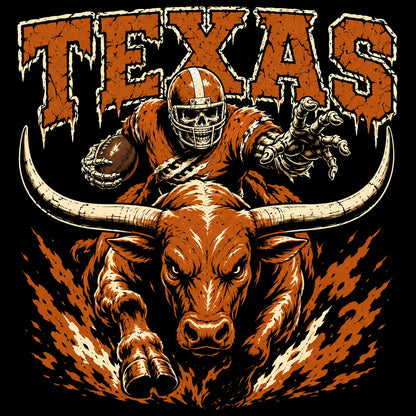 Vintage College Football Skull Sweatshirt – Spooky All Teams 90s Game Day Graphic Crewneck Pullover