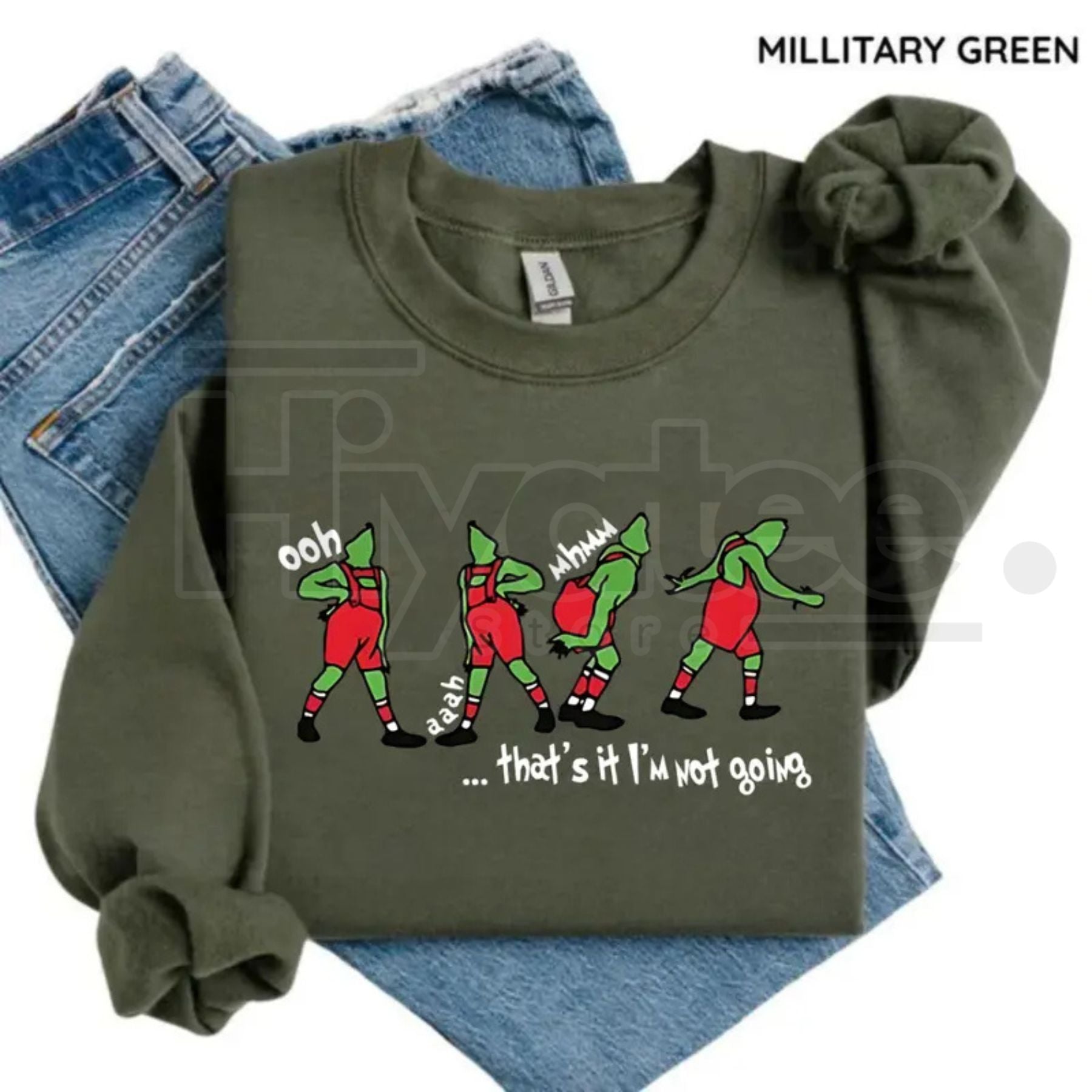 That's It I'm Not Going Sweatshirt: Whimsical Ooh Ah Sweatshirt, Festive Unisex Xmas Movie Sweater, Holiday Grinch Quote - Hiyatee