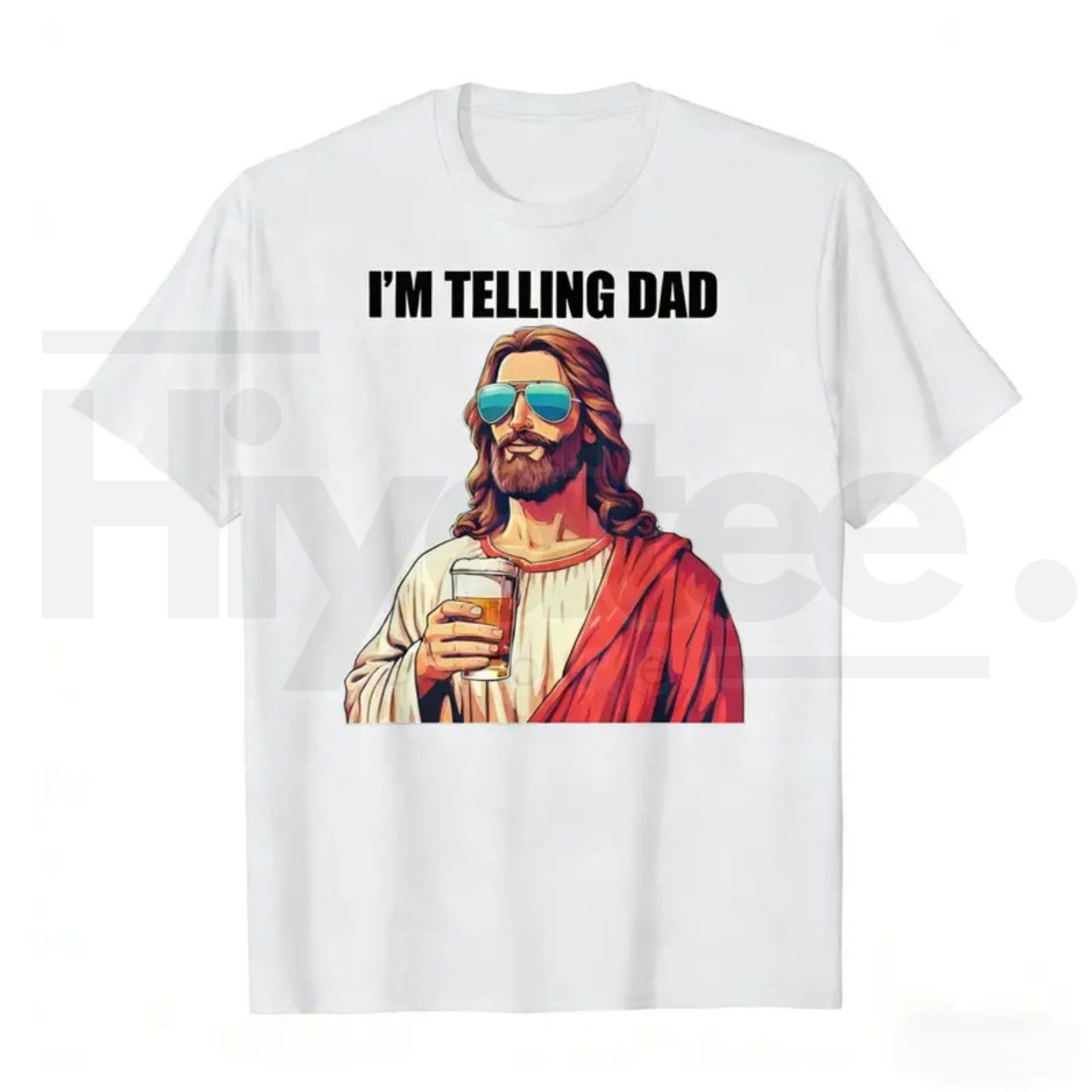 The American Spirit I'm Telling Dad Jesus Lovers T-Shirt – Kids & Youth Fun Humorous Phrase Tee - Hiyatee