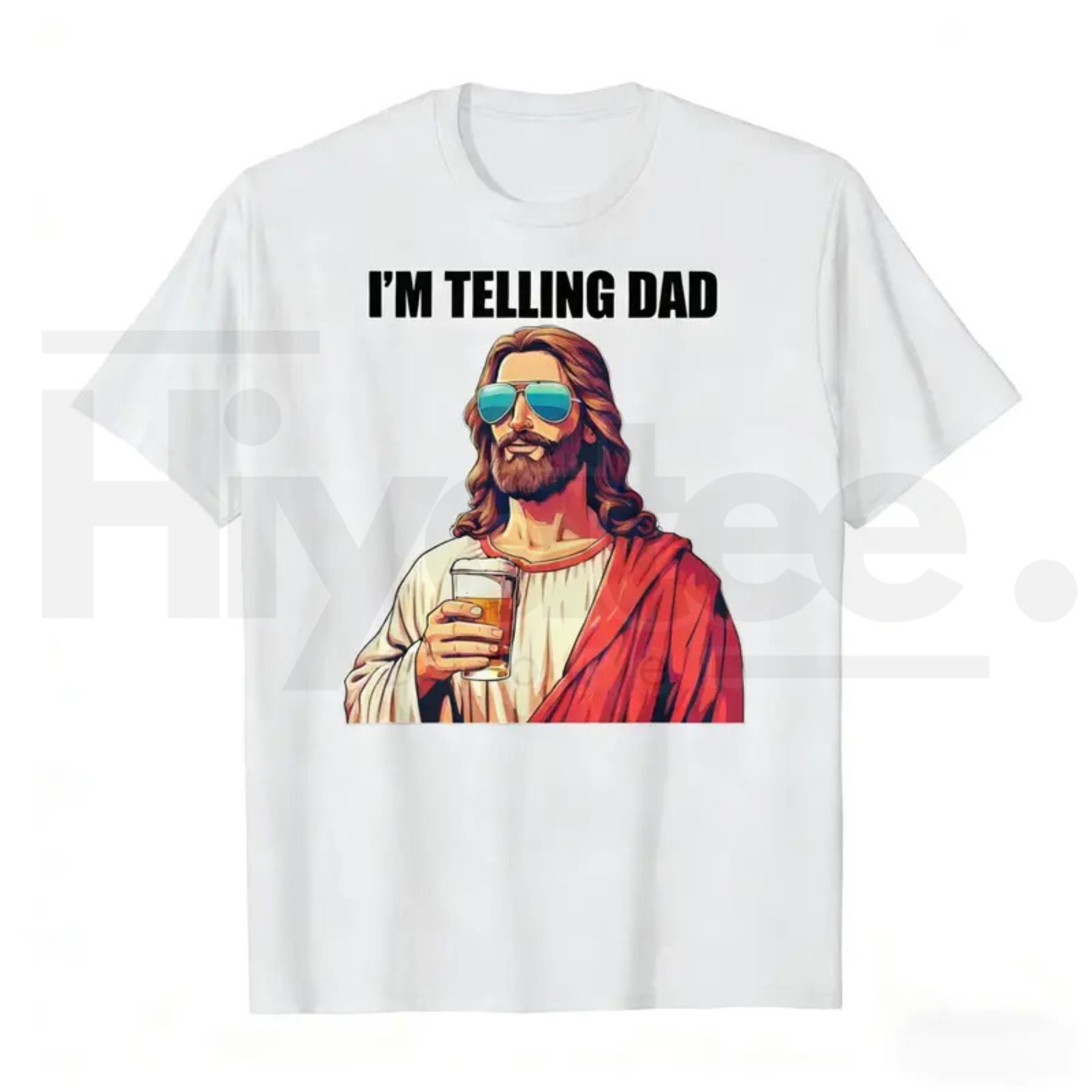 The American Spirit I'm Telling Dad Jesus Lovers T-Shirt – Kids & Youth Fun Humorous Phrase Tee - Hiyatee