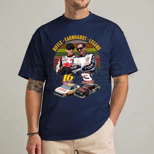 The Biff #16 & Earnhardt "Legends Never Die" T-Shirt – Vintage Racing Graphic Tee - Hiyatee