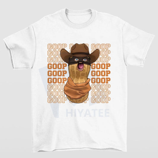 The Burnt Peanut GOOP Meme Graphic Tee – Whimsical Viral Streetwear - Hiyatee