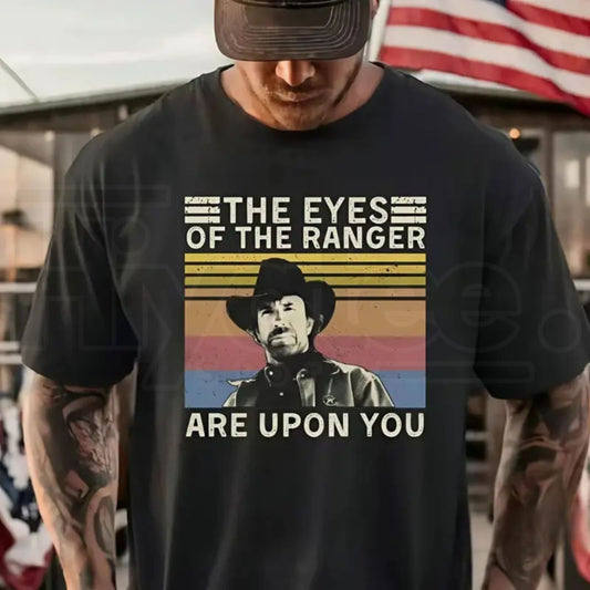 "The Eyes Of The Ranger" – Bold Quote Typography Retro Action Top - Hiyatee